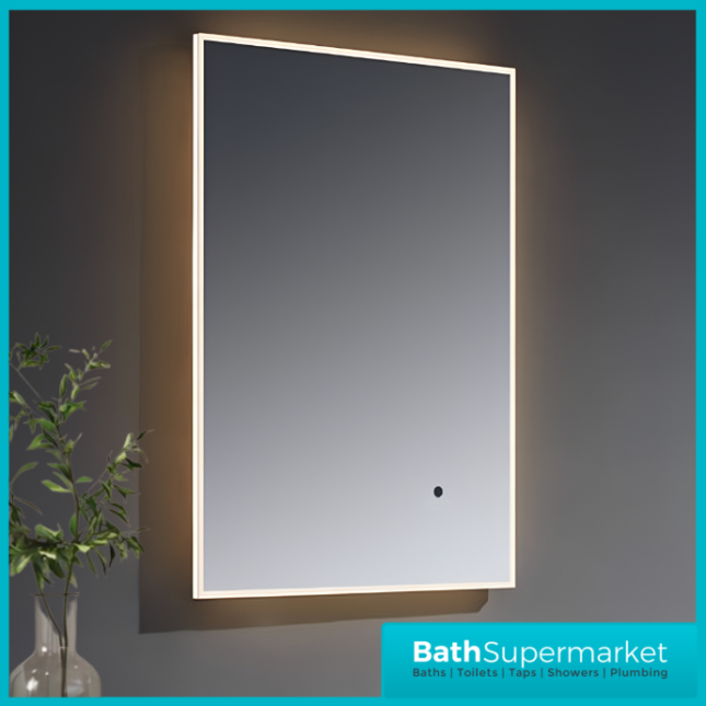 Kartell Kingham Slim Depth Infra Red Demister Bathroom Mirror 600mm x 800mm