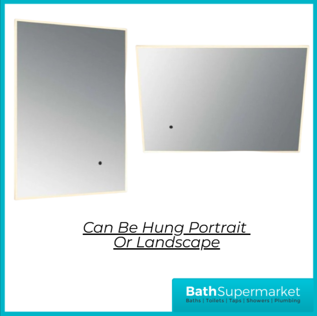 Kartell Kingham Slim Depth Infra Red Demister Bathroom Mirror 500mm x 700mm