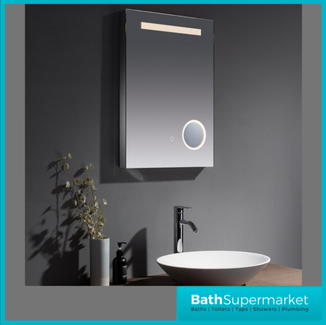 Kartell Sherston Halo Sensor LED Top Strip Demister Portrait Mirror 500mm x 700mm