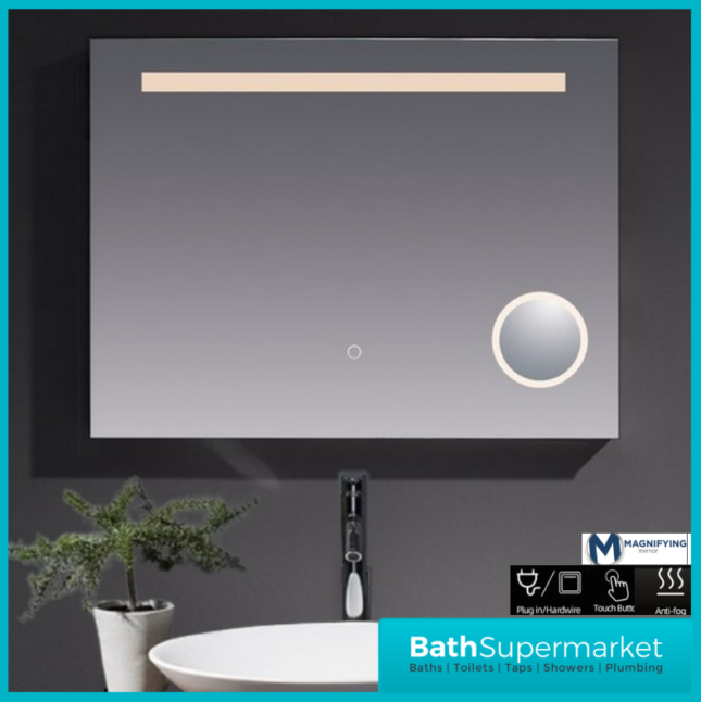 Kartell Sherston Halo Sensor LED Top Strip Demister Landscape Mirror 500mm x 700mm