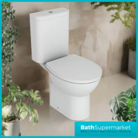 AquaVolere Trade Round Toilet-To-Go Close-Coupled Rimless Dual-Flush 6Ltr Toilet