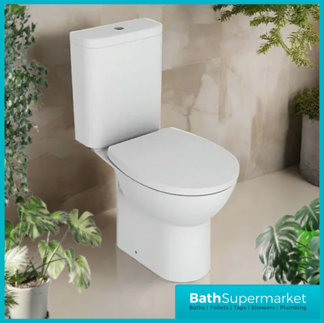 AquaVolere Trade Round Toilet-To-Go Close-Coupled Rimless Dual-Flush 6Ltr Toilet