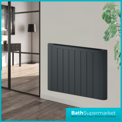 Reina Serre Anthracite Horizontal WiFi Electric Dry Radiator 580mm High–Various Widths