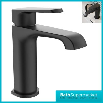 Sognare Montana Matte Black Deck Mounted Mono Basin Mixer Tap