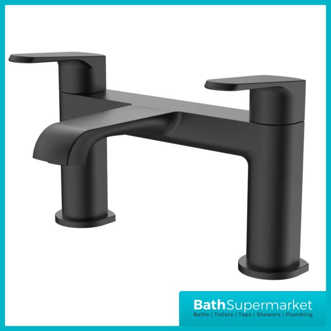 Sognare Montana Matte Black Deck Mounted Bath Filler Tap