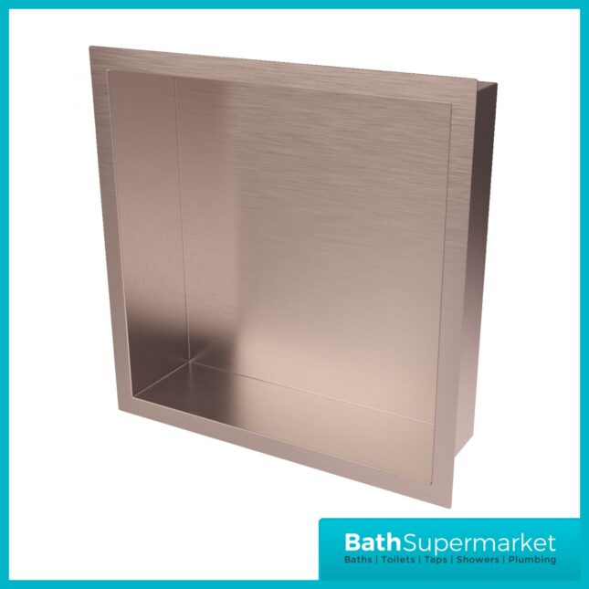 Sognare Inset Brushed Bronze Square Shower Niche 300mm x 300mm