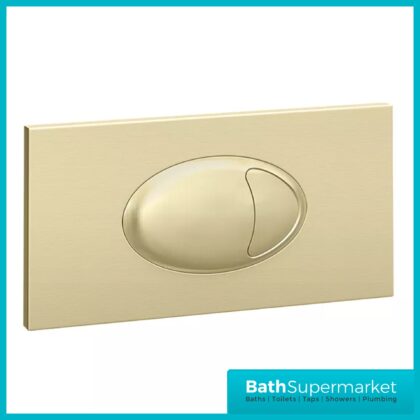 Ellsi Brushed Brass Flush Plate For Cable Operated Cisterns