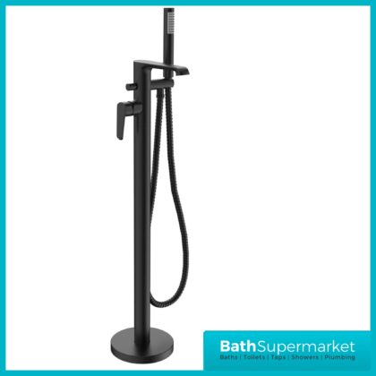 Sognare Montana Matte Black Tall Mono Freestanding Bath Shower Mixer Tap