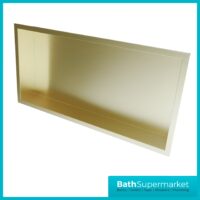 Sognare Inset Brushed Brass Square Shower Niche 600mm x 300mm