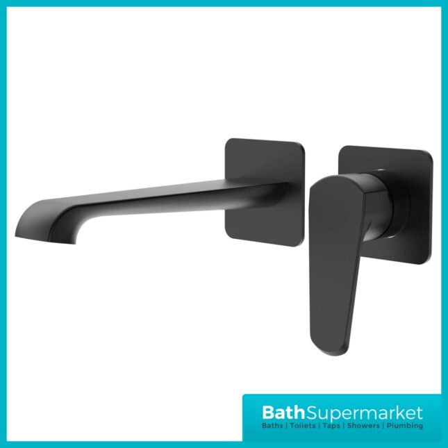 Sognare Montana Matte Black Wall Mounted Bath Mixer Tap