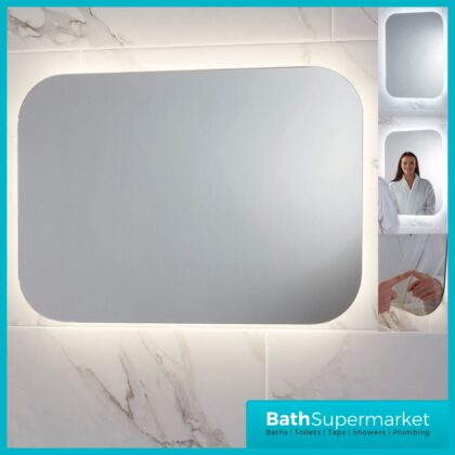 Sognare Aura Touch Sensor Illuminated LED Mirror With Demister 600mm x 1200mm