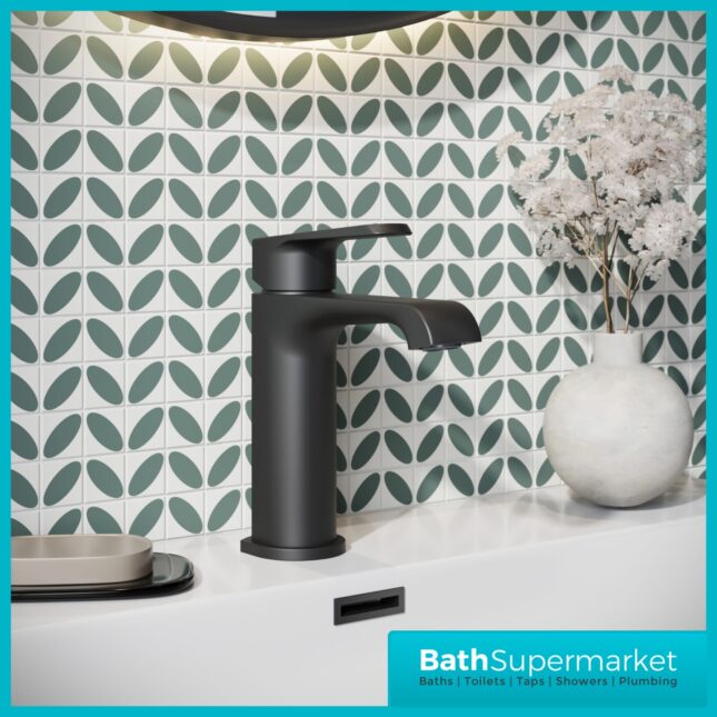 Sognare Montana Brushed Nickel Deck Mounted Mini Mono Basin Mixer Tap