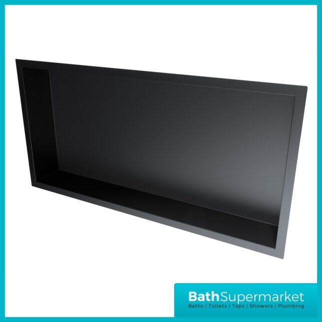 Sognare Matte Black Wall Niche Shower Inset Rectangle 600mm x 300mm
