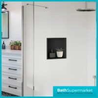 Sognare Matte Black Shower Niche Inset Square 300mm x 300mm