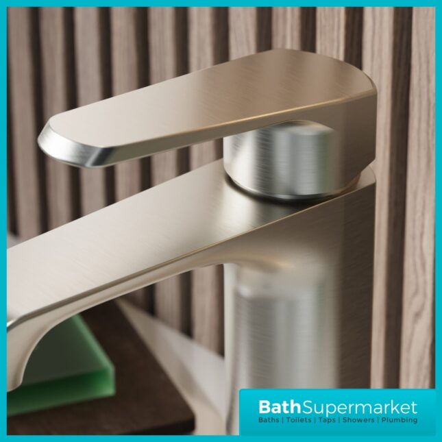 Sognare Montana Brushed Nickel Deck Mounted Mono Basin Mixer Tap