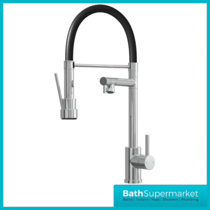 Ellsi Goda Chrome Pull Out Gel Hose Single Lever Kitchen Sink Mixer Tap