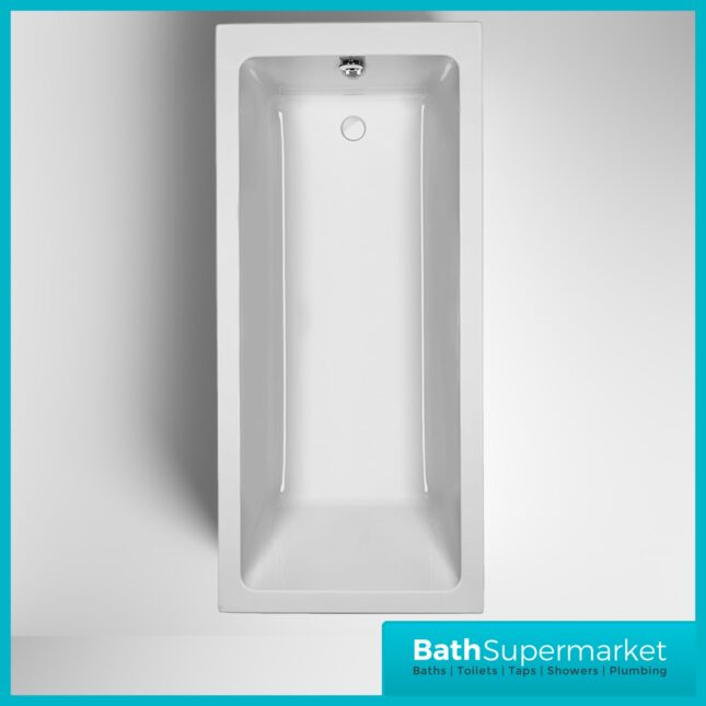 K-Vit Spirit Single Ended Square Bath Premium Acrylic Bath 1500, 1600 & 1700mm Sizes