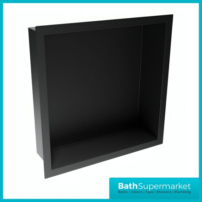 Sognare Inset Matte Black Square Shower Niche 300mm x 300mm