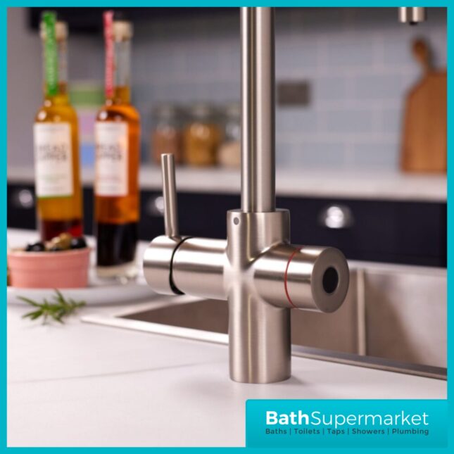 Sognare Impromta Brushed Steel Fingerprint Biometric 3in1 Instant Hot Water Tap Kit