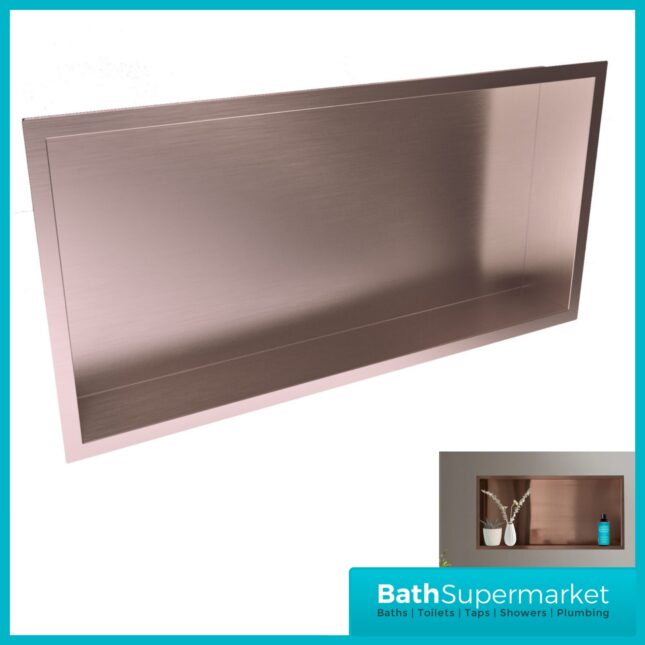 Sognare Brushed Bronze Wall Niche Shower Inset Rectangle 600mm x 300mm