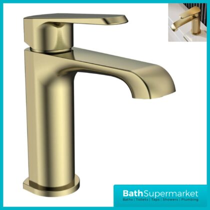 Sognare Montana Brushed Brass Deck Mounted Mono Basin Mixer Tap