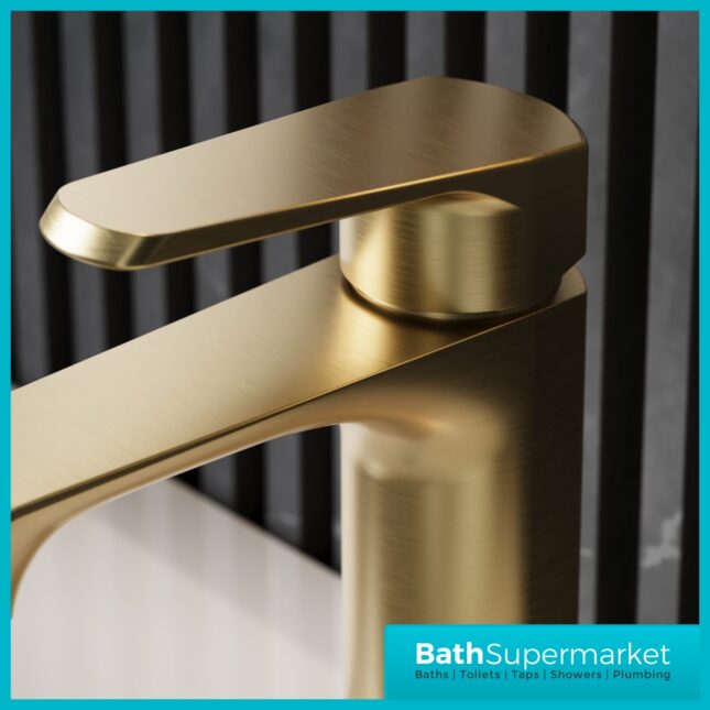 Sognare Montana Brushed Brass Deck Mounted Mini Mono Basin Mixer Tap