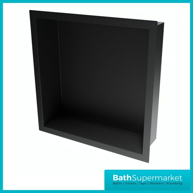 Sognare Inset Matte Black Square Shower Niche 300mm x 300mm