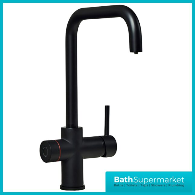 Sognare Impromta Black Square Fingerprint Biometric 3in1 Instant Hot Water Tap Kit