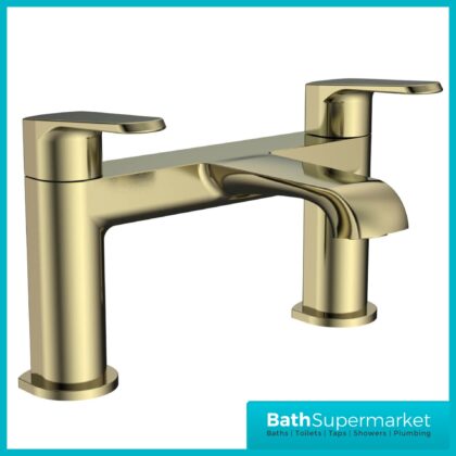 Sognare Montana Brushed Brass Deck Mounted Bath Filler Tap