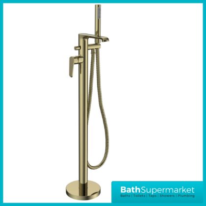 Sognare Montana Brushed Brass Tall Mono Freestanding Bath Shower Mixer Tap