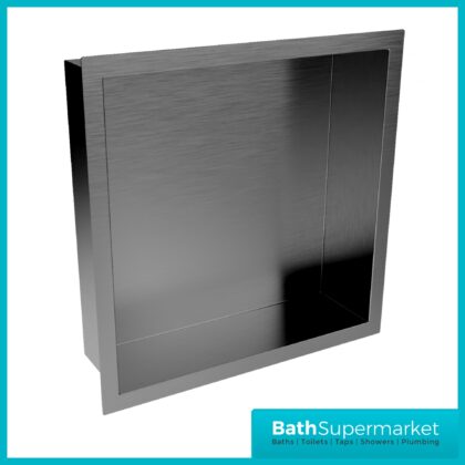 Sognare Inset Gunmetal Square Shower Niche 300mm x 300mm