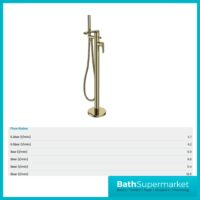 Sognare Montana Brushed Brass Tall Mono Freestanding Bath Shower Mixer Tap