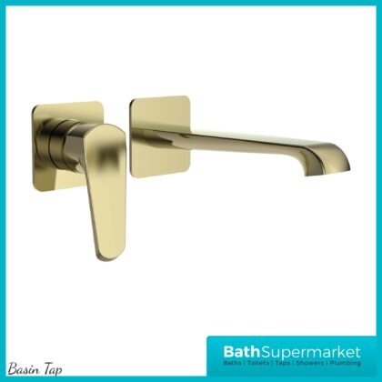 Sognare Montana Brushed Brass Wall Mounted Basin Mixer Tap