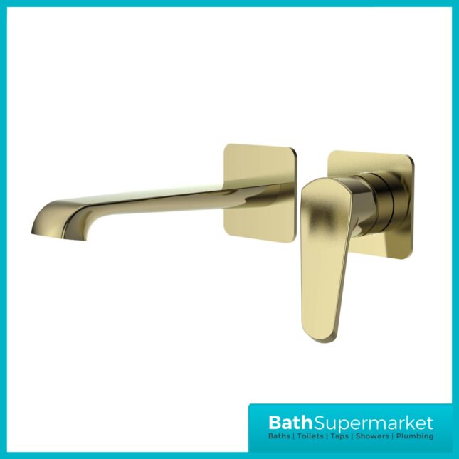 Sognare Montana Brushed Brass Wall Mounted Bath Mixer Tap