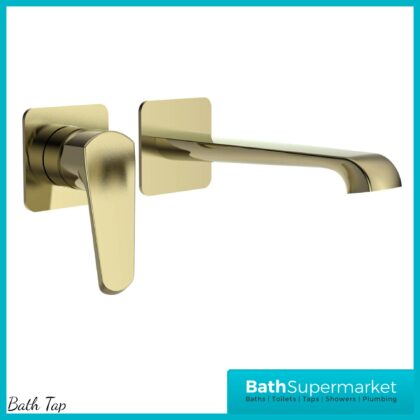 Sognare Montana Brushed Brass Wall Mounted Bath Mixer Tap
