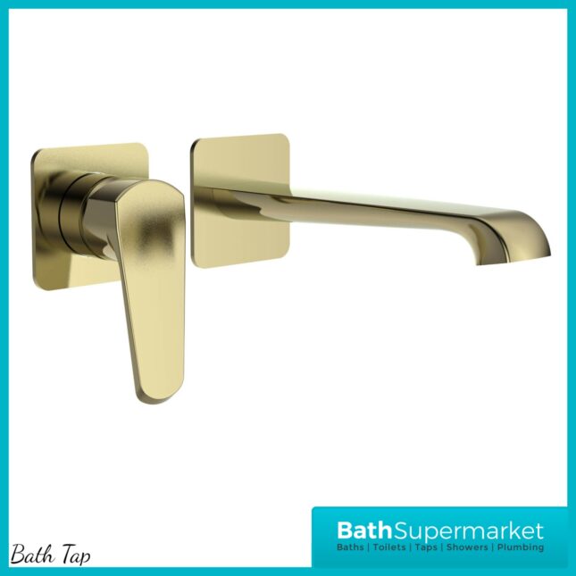 Sognare Montana Brushed Brass Wall Mounted Bath Mixer Tap