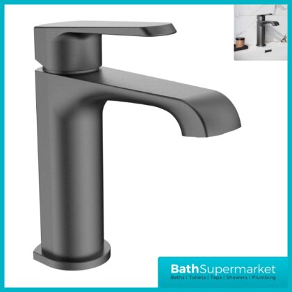 Sognare Montana Gunmetal Deck Mounted Mono Basin Mixer Tap
