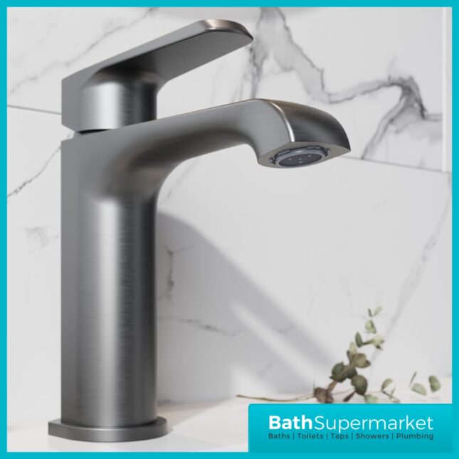 Sognare Montana Gunmetal Deck Mounted Mini Mono Basin Mixer Tap