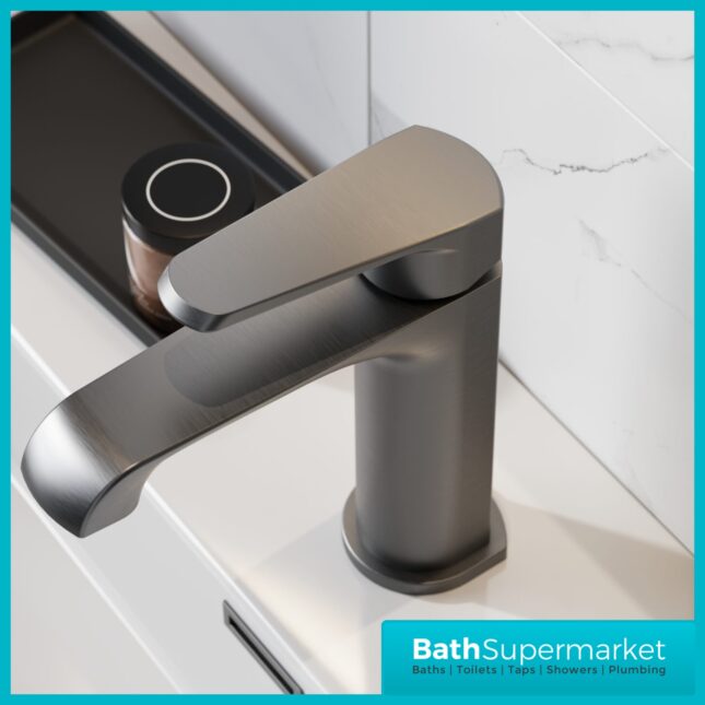 Sognare Montana Gunmetal Deck Mounted Mini Mono Basin Mixer Tap