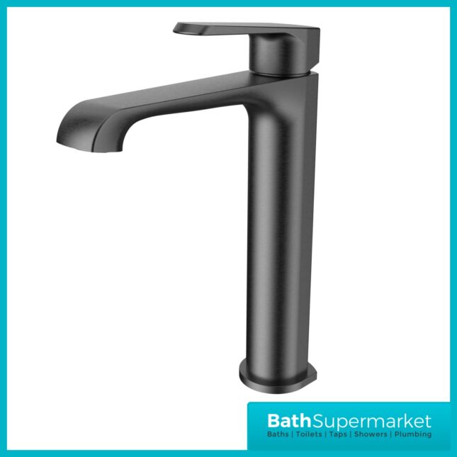 Sognare Montana Gunmetal Deck Mounted Tall Mono Basin Mixer Tap