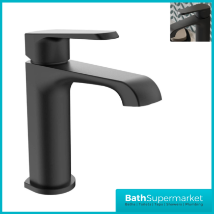 Sognare Montana Matte Black Deck Mounted Mini Mono Basin Mixer Tap