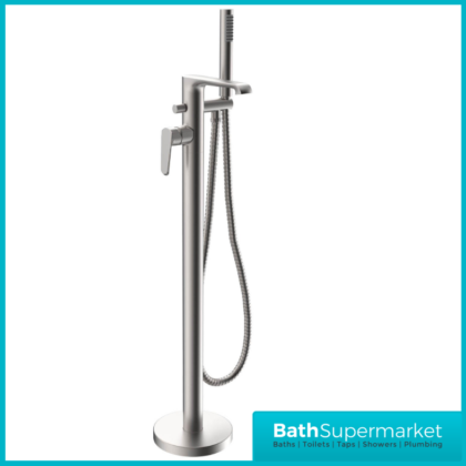 Sognare Montana Brushed Nickel Tall Mono Freestanding Bath Shower Mixer Tap