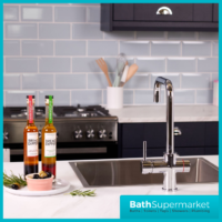 Sognare Impromta Chrome Square Fingerprint Biometric 3in1 Instant Hot Water Tap Kit