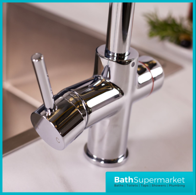 Sognare Impromta Chrome Square Fingerprint Biometric 3in1 Instant Hot Water Tap Kit