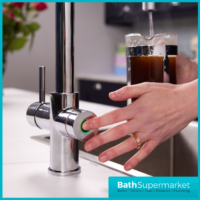 Sognare Impromta Chrome Square Fingerprint Biometric 3in1 Instant Hot Water Tap Kit