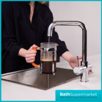 Sognare Impromta Chrome Square Fingerprint Biometric 3in1 Instant Hot Water Tap Kit