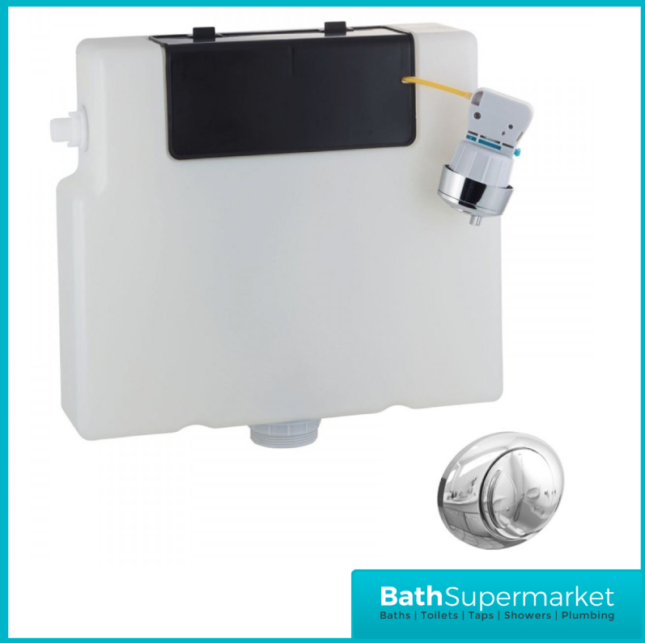 Slimline Concealed Cistern – Dual Flush, Left Hand & Right Hand Inlet-Cable