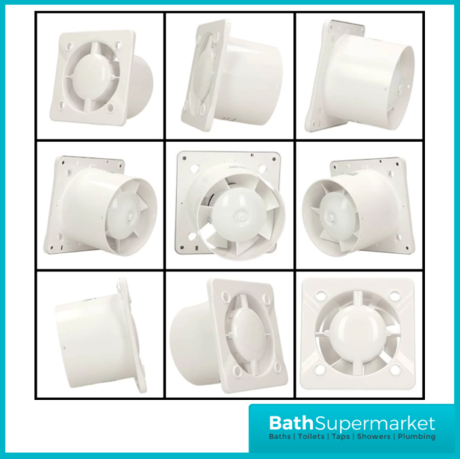 Turbo 100mm Brushed Brass Extractor Fan With Timer
