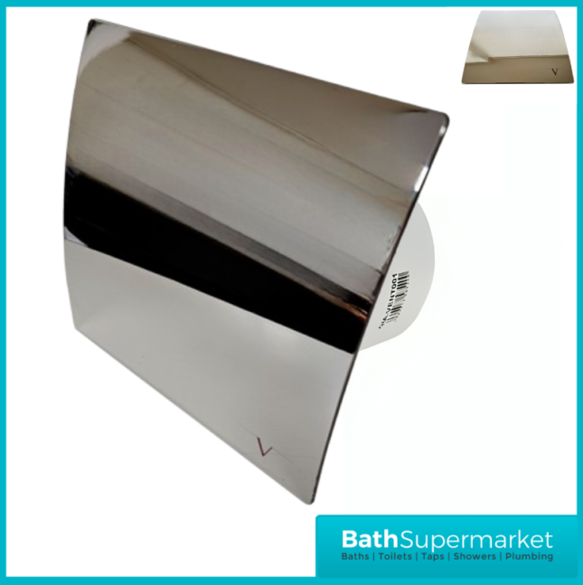 Turbo 100mm Chrome Extractor Fan With Timer
