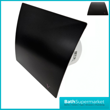 Turbo 100mm Black Extractor Fan With Timer